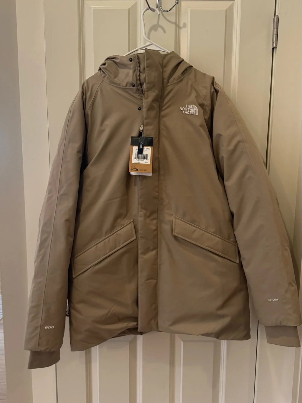 The North Face Men’s Hooded Puffer Jacket - Taupe